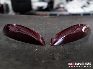 FIAT 500 Eyebrows - Carbon Fiber - Red Candy